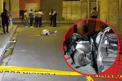 El cuerpo de Washington Cruz Aguirre quedó en medio de la calle.