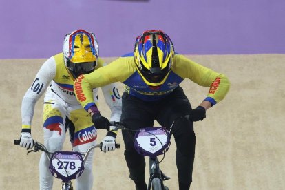 El ciclista ecuatoriano Alfredo Campo fue protagonista en la competencia de BMX en París 2024