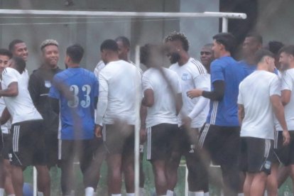 GUAYAQUIL 20/08/2024. EMELEC SAMANES ENTRENAMIENTO PERIODISTA:  CHRISTOPHER MONTALVAN FOTO: JOFFRE FLORES. . AG-EXTERNOS.