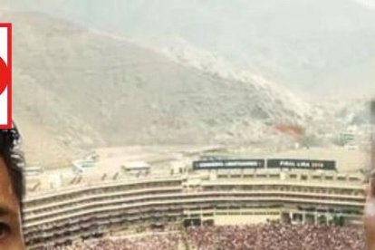 Gianluca Lapadula de Perú y James Rodríguez, de Colombia.