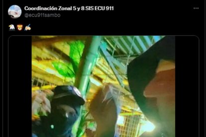 Captura de pantalla del video que fue publicado en la red social X, antes Twitter.