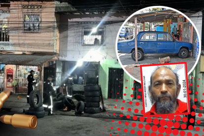 Familiares encendieron una vela en el lugar donde fue asesinado Efrén Carpio.