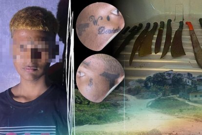 La frialdad de su mirada llama la atención en este menor implicado en actos violentos.