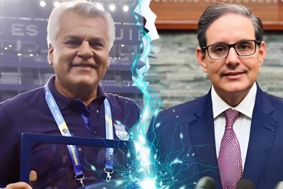 César Avilés, presidente de Emelec, y Andrés Ortiz, titular del Tribunal Electoral, mantienen una disputa por las elecciones del club.