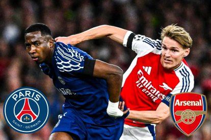 Willian Pacho dio solidez a la defensa del PSG en el triunfo sobre Arsenal.