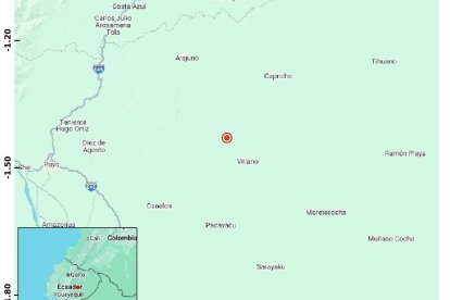 Sismo se registró en la provincia de Pastaza.