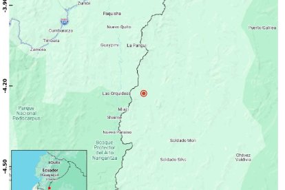 Un temblor se registró en la provincia de Zamora Chinchipe este miércoles.
