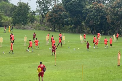 Barcelona en uno de sus entrenamientos.