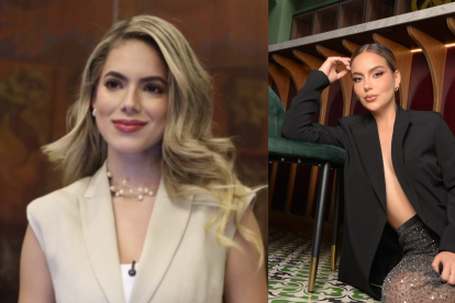 La asambleísta Rosa Torres y la modelo Nicole Pinilla