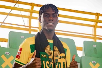 Allen Obando a su llegada al NK Istra 1961, club que milita en la Primera División de Croacia.