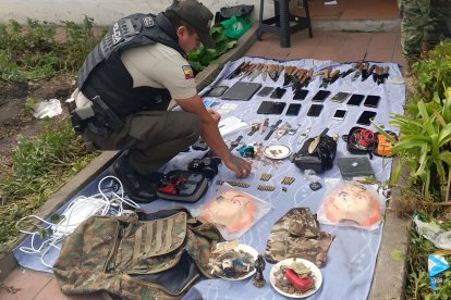 Estas fueron las evidencias halladas en el inmueble intervenido en Pichincha.