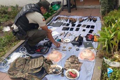 Estas fueron las evidencias halladas en el inmueble intervenido en Pichincha.