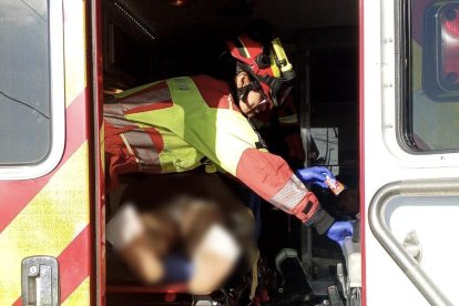 Los  heridos fueron trasladados a una casa de salud cercana.