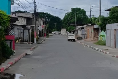 Vista del barrio La Florida, al sur de Esmeraldas, donde un comerciante fue asesinado dentro de un taller mecánico.