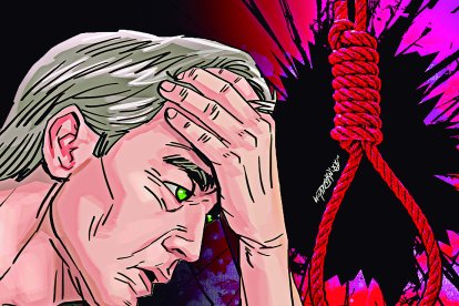 Está muy deprimido porque no puede conseguir una novia.