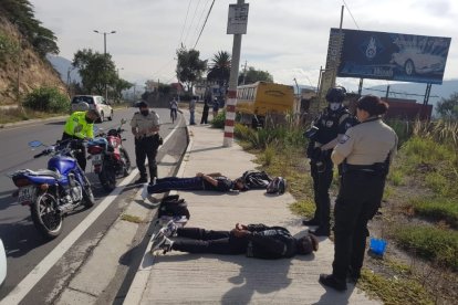 Los sospechosos fueron detenidos a 20 minutos del robo.
