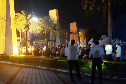 La parte posterior del cementerio Parque de La Paz en Daule, donde son velados los restos de Carlos Luis Morales.