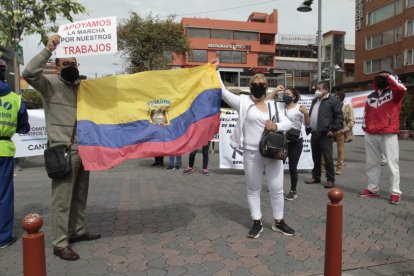 La marcha se convocó en la zona rosa del sector de La Mariscal, en el norte de Quito.