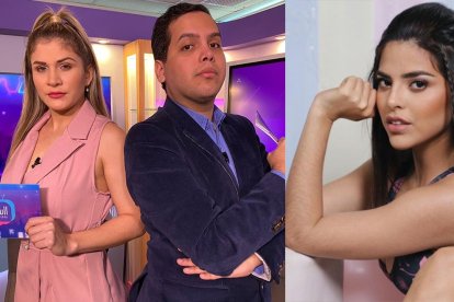 A la izquierda, la pareja de reporteros que habló duramente sobre el vídeo de Enma Guerrero.