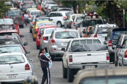  El tráfico entre las avenidas 6 de Diciembre y Juan León Mera, en el norte.  