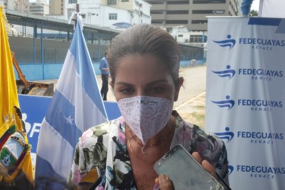 Andrea Sotomayor, de la Secretaria del deporte estuvo en Guayaquil e informó de la entrega de las asignaciones a las Federaciones.