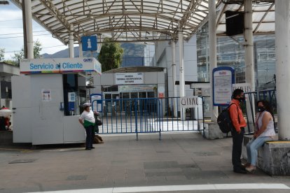 La entrada de pasajeros a la terminal Quitumbe está cerrada.