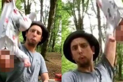 Imágenes del video en el que Igor Kravtasov sacude a un bebé.