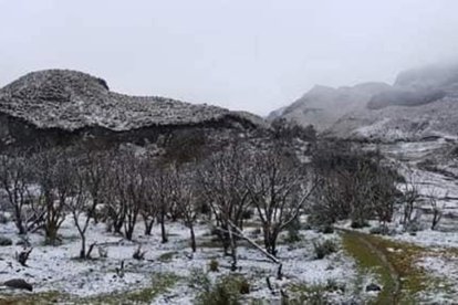 Así amaneció la zona del Parque Recreacional de El Cajas.