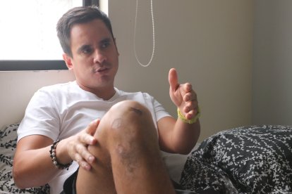 Marco Caizapanta sobrevivió al accidente en la vía a Samborondón.