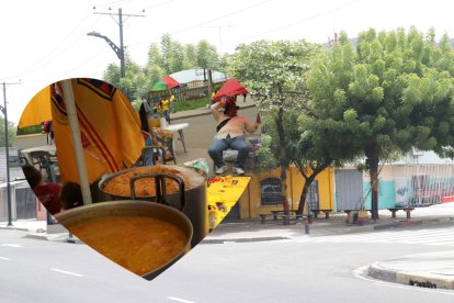 Aquella esquina del estadio Monumental, el mejor lugar para comer Guatallarín está vació. Solo el recuerdo de la comida.
