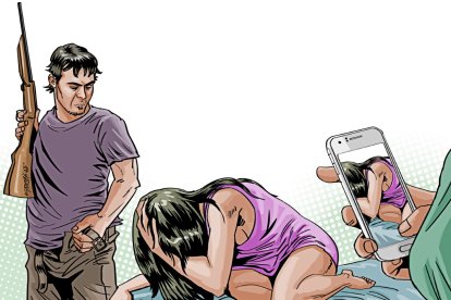 Con una escopeta habría amedrentado a la adolescente.