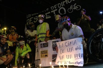 Manifestación de Masa Crítica por la muerte del ciclista Santiado Jaramillo.
