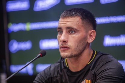 Emmanuel Martínez, volante del Barcelona SC, hizo dos goles ante Aucas.