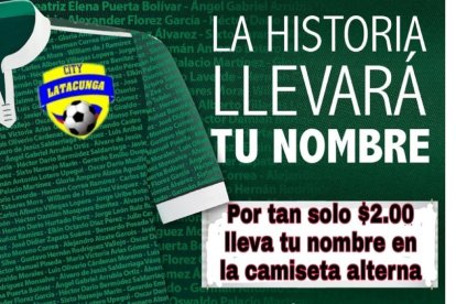 Así será la camiseta alterna del equipo donde estarán los nombres de hinchas.