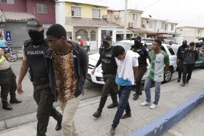 Los sospechosos fueron detenidos y llevados a la Unidad Judicial de Flagrancia, ubicada en el norte de Guayaquil.
