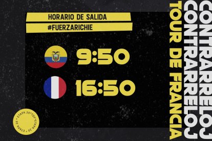 09:50 del 19 de septiembre del 2020, la largada de Richar Carapaz.