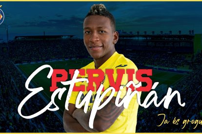 El defensa Pervis Estupiñán busca espacio en su nuevo equipo en la Liga Santander