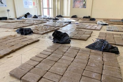 Estos son los 1.203 paquetes  de cocaína que se decomisaron el Golfo de Guayaquil.