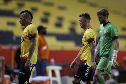 Barcelona perdió ante Flamengo, en su último partido de Copa Libertadores disputado en casa.

 FBL-LIBERTADORES-BARCELONA-FLAMENGO