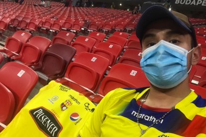 Marcelo Cárdenas estuvo presente en la final de la Supercopa de Europa, que se disputó en Budapest, Hungría.