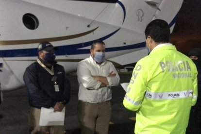 Bucaram, a su llegada al país.