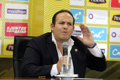 Francisco Egas, presidente de la Federación ecuatoriana de fútbol.