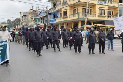 Comunidades de Chimborazo, Tungurahua y Manabí se hicieron presentes en la marcha.