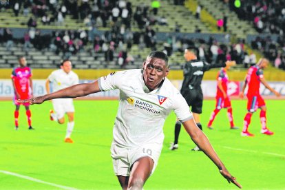 Cristian Martínez, el hombre gol de Liga de Quito.