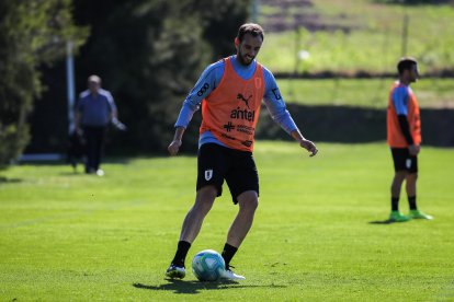 El defensa central Diego Godín es el capitán de la selección de Uruguay.