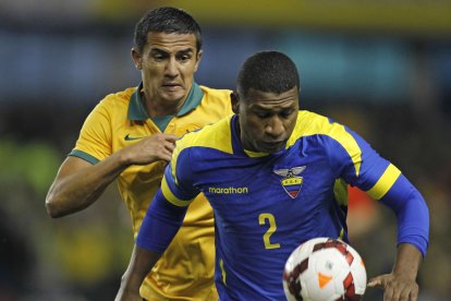 Jorge Guagua disputó con la selección de Ecuador cinco eliminatorias (2002, 2006, 2010, 2014 y 2018). 
 FBL-WC2014-ECU-AUS-FRIENDLY