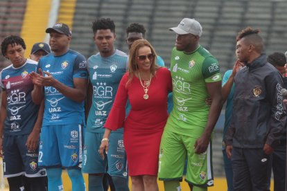 Lucía Vallecilla junto al golero Johan Padilla cuando mantenían una buena relación al inicio de la temporada.