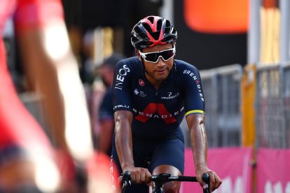 Jhonatan Narváez forma parte del equipo británico Ineos Grenadiers. Se ubica en el lugar 42 de la Corsa Rosa.
