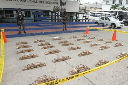 Los paquetes de cocaína tenía la leyenda 777.