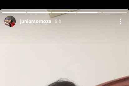 Junior Sornoza, cuando contaba lo del robo en las historias de Instagram.